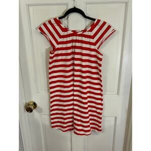 Hanna Andersson Girls Red & White Striped Dress - Size 12